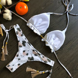 Conjunto de bikini sexy 2021 de 2 piezas con estampado de calor, traje de baño deportivo para mujer, ropa de playa, traje de baño push-up acolchado, mono de baño exquisito