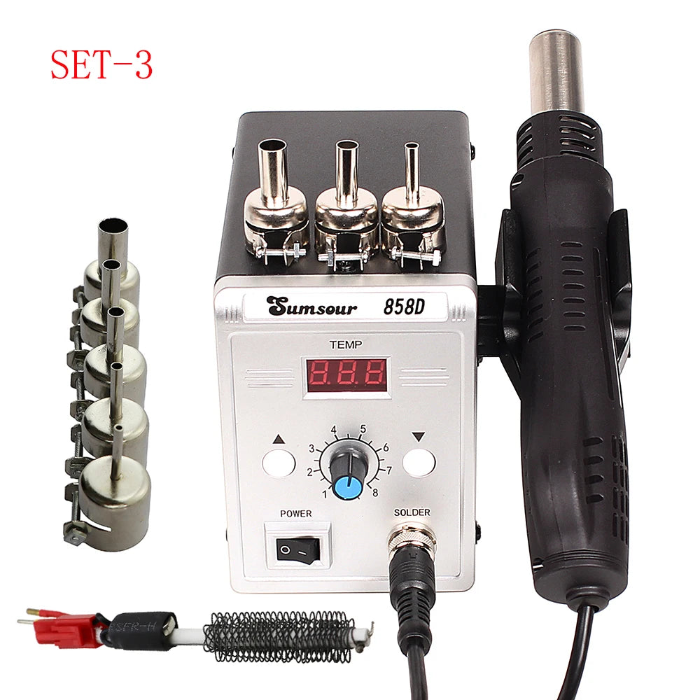 Hot Air Gun 858D 700W BGA Rework Solder Station 220V/110V For SMD SMT Heat Soldering Station Welding Repair Tools