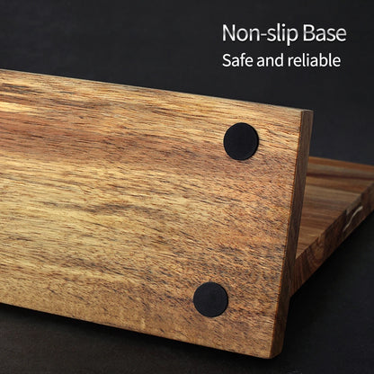 XINZUO Wood Knife Holder Stand For Knives Cutlery Organizer Magnetic Knife Holder Kitchen Storage Shelf Knife With Antiskid Foot