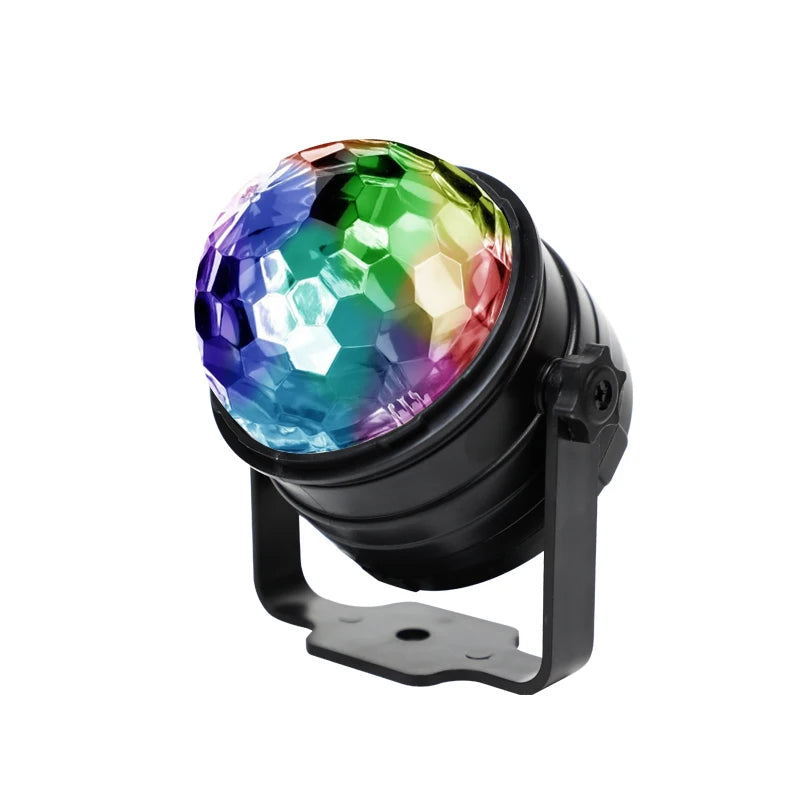 HCHWE USB Mini Magic Ball Family Party LED Lighting Carrying Holder Car Disco Atmosphere UV Light Family Party Decoration Light 