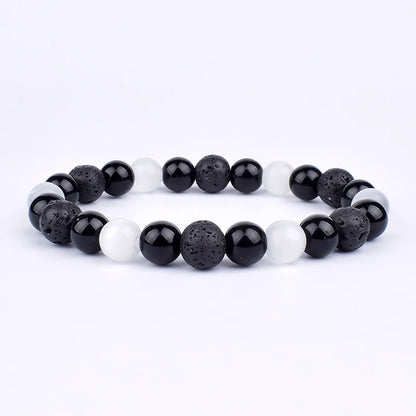 Pulseras de cuentas de obsidiana negra natural, hematita, ojo de tigre, para hombres, protección magnética de la salud, joyería para el alma de las mujeres, pulsera para hombre 