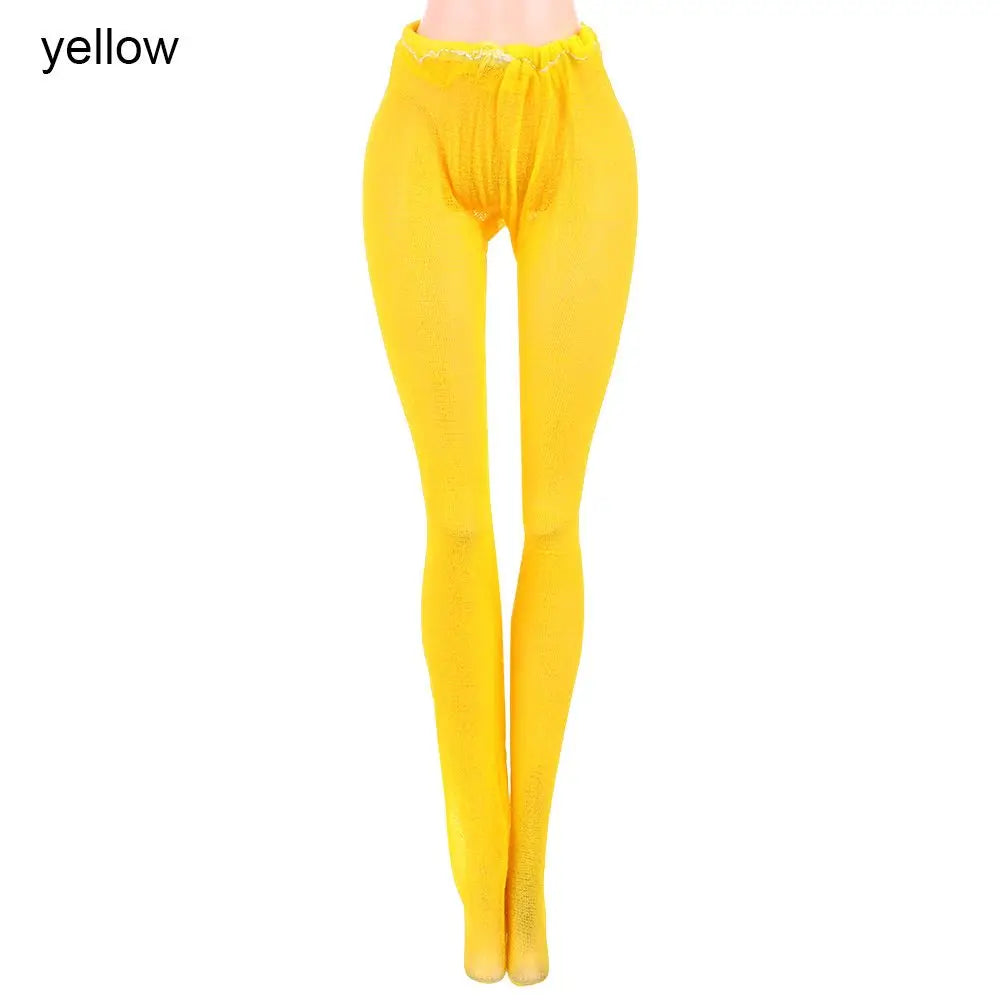 Mini Elastic Leggings Doll Silk Stockings Dolls Pantyhose Colorful Pantyhose Bottoms Socks Miniature Clothes Suits 1/6