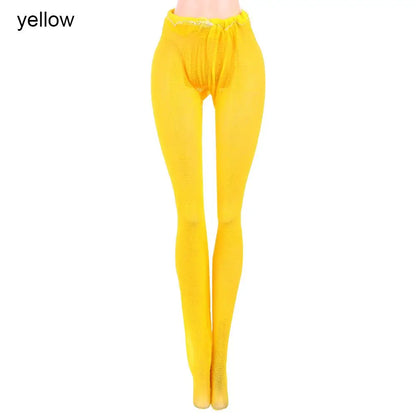 Mini Elastic Leggings Doll Silk Stockings Dolls Pantyhose Colorful Pantyhose Bottoms Socks Miniature Clothes Suits 1/6