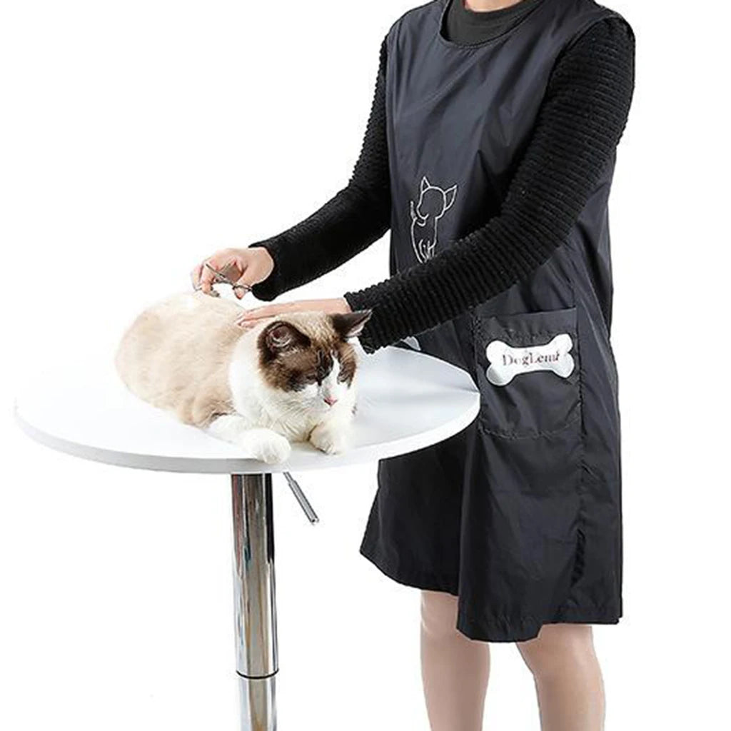 Pet Shop Uniform Waterproof Professional Cat Dog Grooming Apron Pet Shop Bath Uniform Work Clothes Smock for Dog Groomers