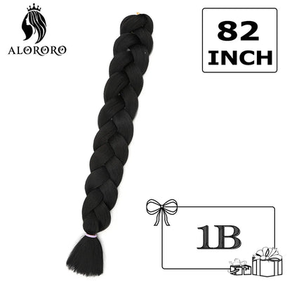 Alororo sintético jumbo trança cabelo 82 Polegada africano falso cabelo de alta temperatura fibra trança extensões de cabelo para mulher