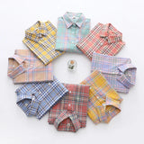 Casual Women's Plaid Shirt 2025 Spring Autumn New Ladies Loose Blouse and Tops Female Long Sleeve Shirts Fresh Checked Clothes