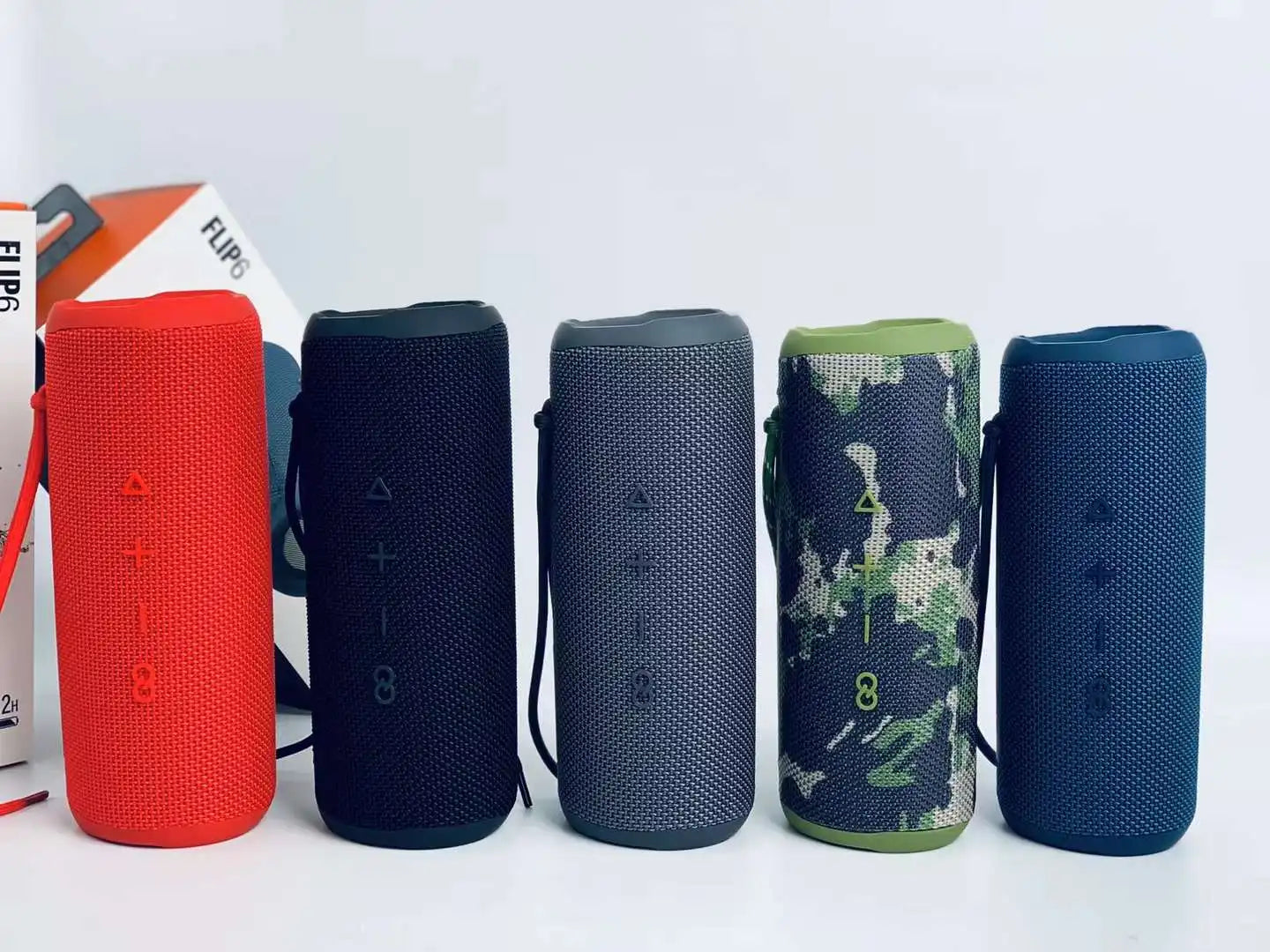 EONKO FLIP6 Portable Stereo Wireless Bluetooth Speaker with TF USB FM AUX Handsfree TWS Power Bank Type C Charging