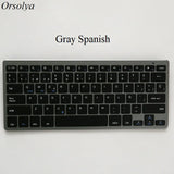 Bluetooth Keyboard Mini Ultra Thin Portable Wireless Keyboard Spanish Russian Layout for Tablet/iPad/Laptop/Phone