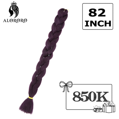 Alororo sintético jumbo trança cabelo 82 Polegada africano falso cabelo de alta temperatura fibra trança extensões de cabelo para mulher