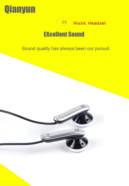 Auriculares intrauditivos originales QianYun Qian39 69 de alta fidelidad, bajos dinámicos de alta calidad, cabeza plana de 3,5 mm