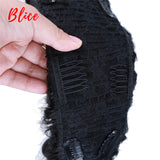 Rabo de cabelo com trança 75cm textura afro kinky straight