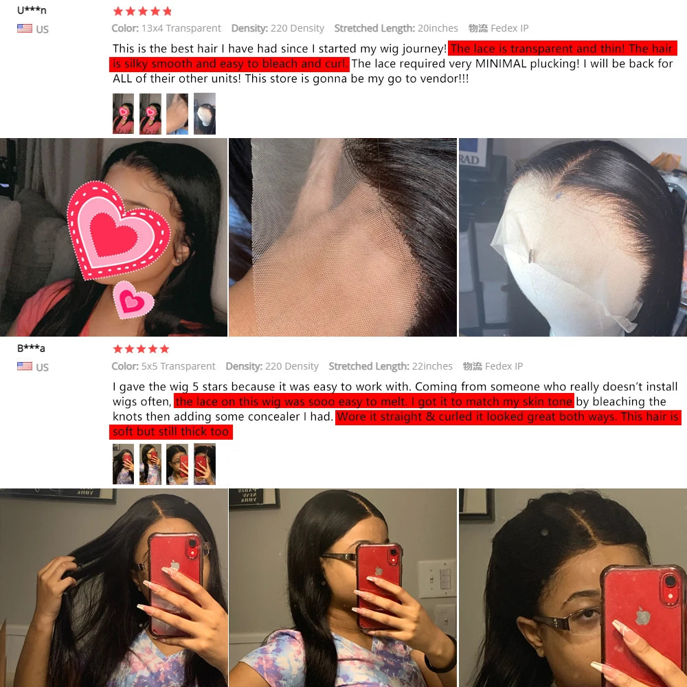 HD Lace Frontal Wig 13x6 13x4 Lace Front Wig Human Hair 30 Inch Bone Straight Transparent Lace Human Hair Wigs 4x4 HD Closure Wig