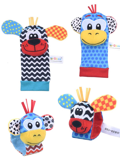 Baby Toys 0 6 12 Months Cute Stuffed Animals Baby Rattle Socks Wrist Baby Rattles Newborn Toys Make Sounds Games For Babies