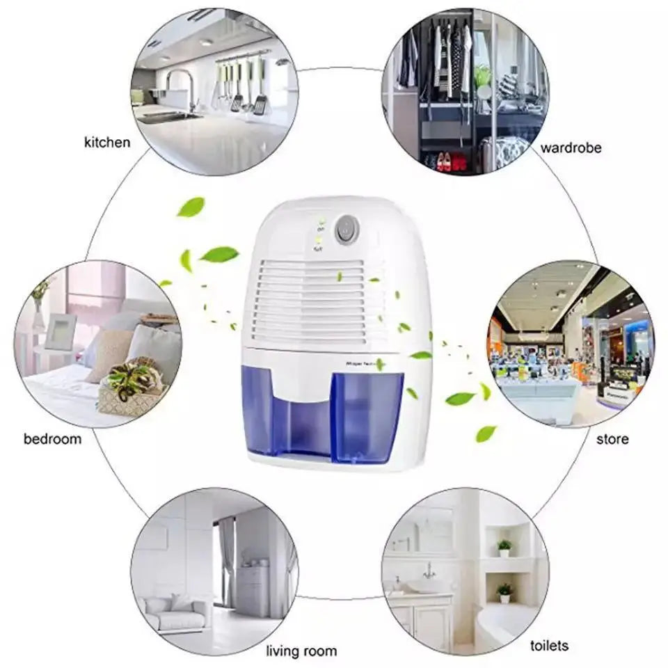 THANKSHARE 500ml Dehumidifier Mini Portable Home Officce Air Dryer Desiccant Moisture Absorber Low Noise Cabinet Dehumidifier