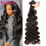 Kit de mechas de cabelo humano ondulado natural - ondas body wave