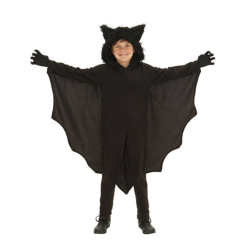 Disfraz con capucha de murciélago vampiro Unisex para niños, mono de cosplay sexy para niños, conjunto de disfraz de Halloween, guante, Vestidos de fiesta