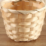 1PCs Small Basket Desktop Finishing Home Storage Bamboo Weaving Products Sundries Organizer Rattan Plant Box Wicker Basket