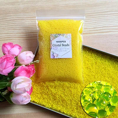 Crystal Soil Hydrogel Gel Polymer Water Beads, Growing Water Balls, Big Home Decor, Flower, Wedding Decoration, 10000Pcs Per Bag 