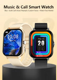 Smart watch with full touch screen, call, message reminder, music control and other functions, compatible with iPhone/android mo