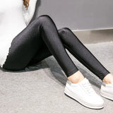 Women Spring Autumn Plus Size Leggings Lady Summer Knee-Length Short Pants Casual Stretchy Slim Shiny Neon Shorts Capris