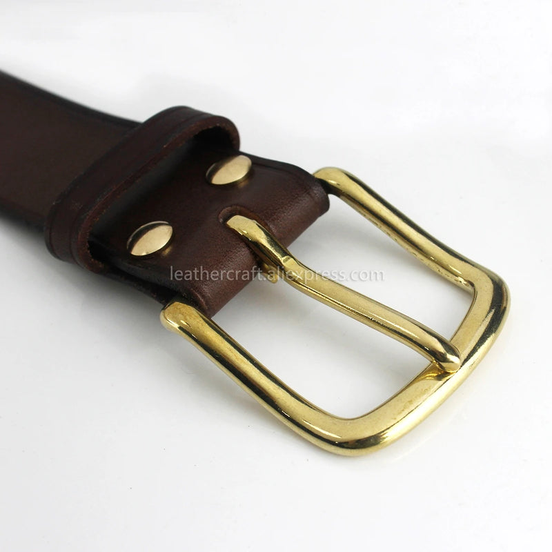 Solid Brass Belt Buckle End Bar Heel bar Buckle Single Pin Belt Half Buckle For Leather Craft Bag Strap Jeans Webbing Dog Collar