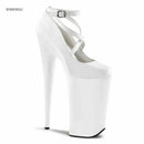 Zapatos de mujer de alta calidad, para novia, boda, sexys, para discoteca, tacones finos de 20 cm, plataforma impermeable, talla grande