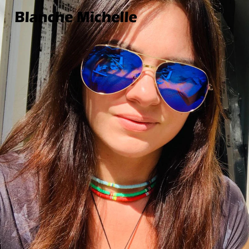 High Quality Pilot Sunglasses Women Polarized UV400 Sunglass Mirror Vintage Sun Glasses 2020 Sunglasses Woman With Box