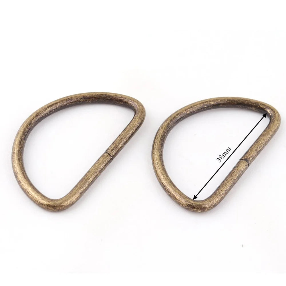 10pcs Metal D Ring Heavy Duty Strong Webbing Dee Ring Buckle for Bag Strap Belt Purse DIY Bag Accessories