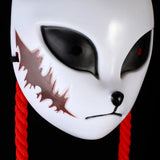 Máscara de Anime Japonês "Raposa Demônio" (Cosplay de Sabito, Makomo ou Tanjiro) – Máscara de Animal em Plástico Reforçado – Acessório de Luxo para Fantasia de Halloween