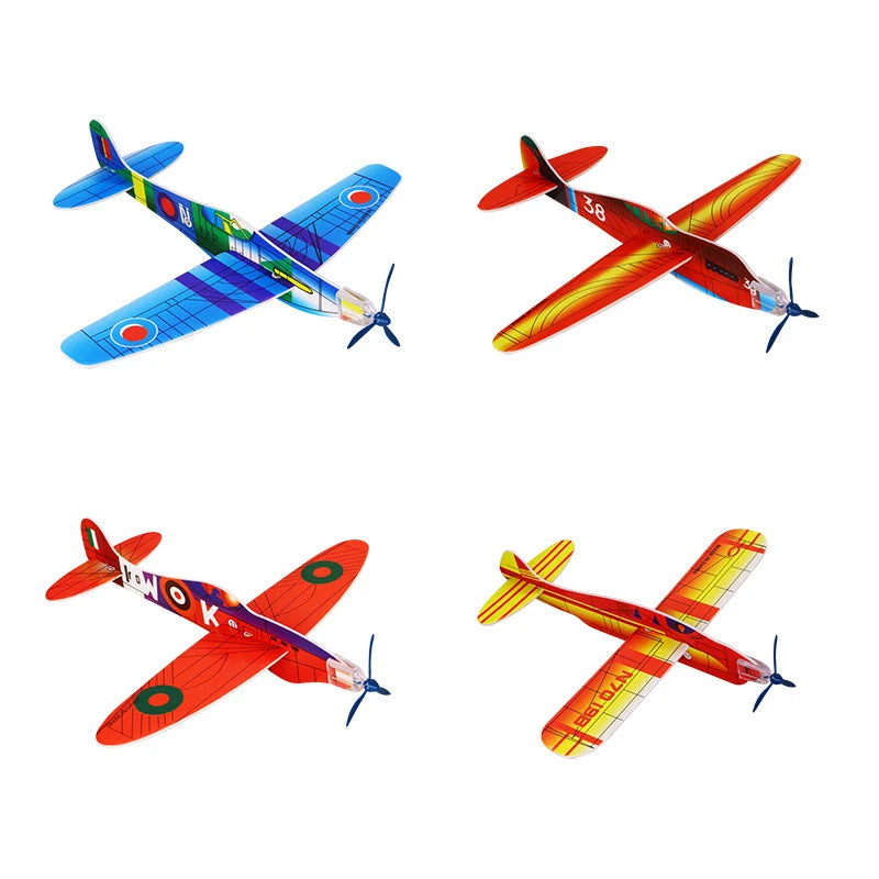 12PCS DIY Hand Throw Flying Glider Planes Kids Outdoor Games Avion Polystyrène Planeur Juguetes Divertidos Y Baratos