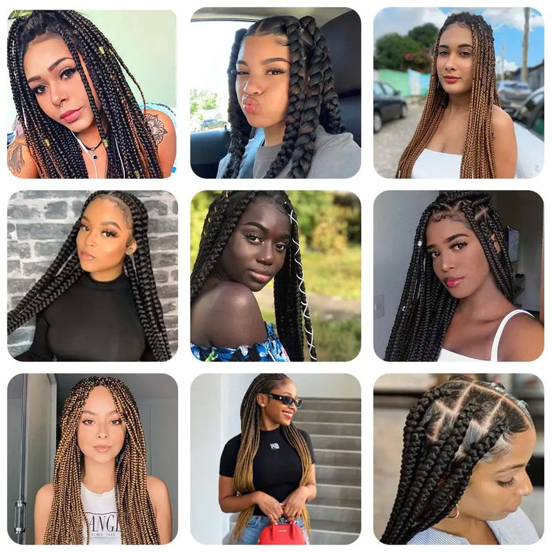 16/20/22/26/30/42/48 Polegada trança de cabelo longo jumbo trança caixa sintética tranças extensão yaki textura kanekalon cabelo