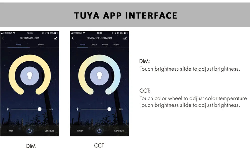 Tuya CCT LED Strip Dimmer Switch 12V DC Wireless 2.4G RF WW CW Controller Work with Smart Life Google Assistant 2 Channel WT1