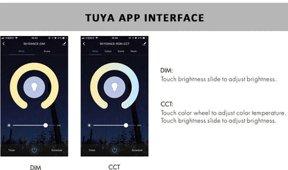 Tuya CCT LED Strip Dimmer Switch 12V DC Wireless 2.4G RF WW CW Controller Work with Smart Life Google Assistant 2 Channel WT1