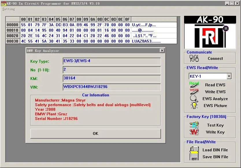 Programador de llaves automático para BMW AK90+ AK90, versión más reciente V3.19, envío gratuito.