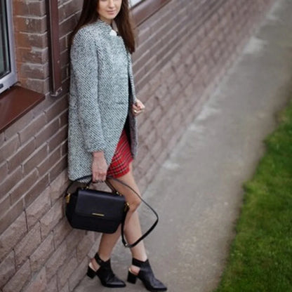 HOT!! Autumn Winter Women Coat Slim Fits Cardigan Warm Thicken Woolen Midi Coat warm woolen coat women long coat winter