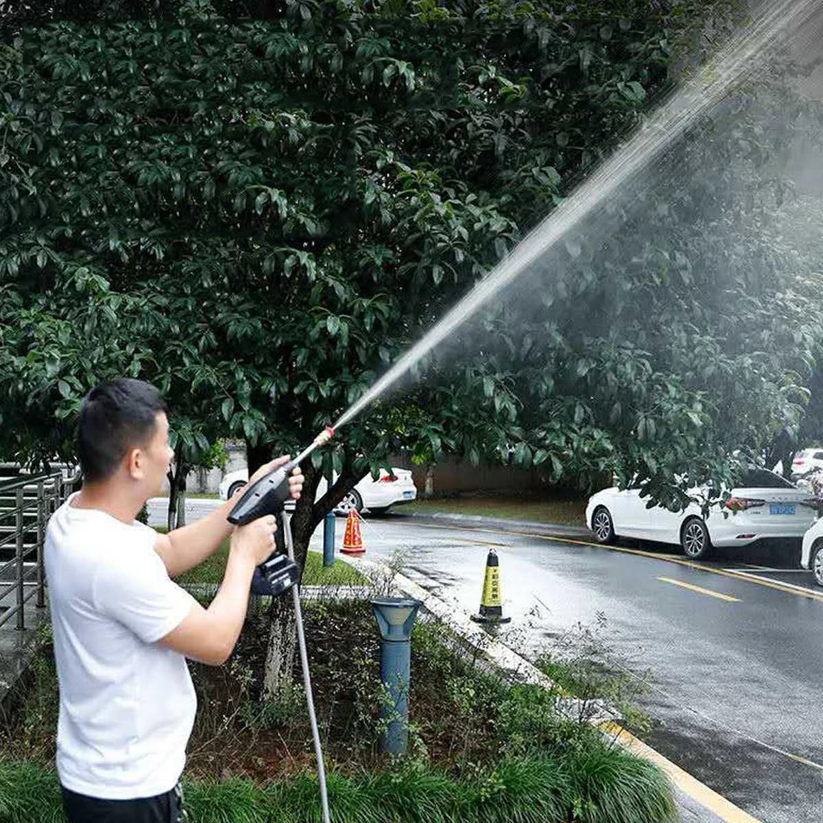 35Bar 3000W Wireless High pressure sprayer Steam car washer Car wash gun supplies Cleaning machine For Makita Generator