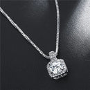 2023 Classic Wedding Crystal Color Teardrop Pendant Necklace for Women Trendy Rhinestone Collar Necklace Jewelry statement