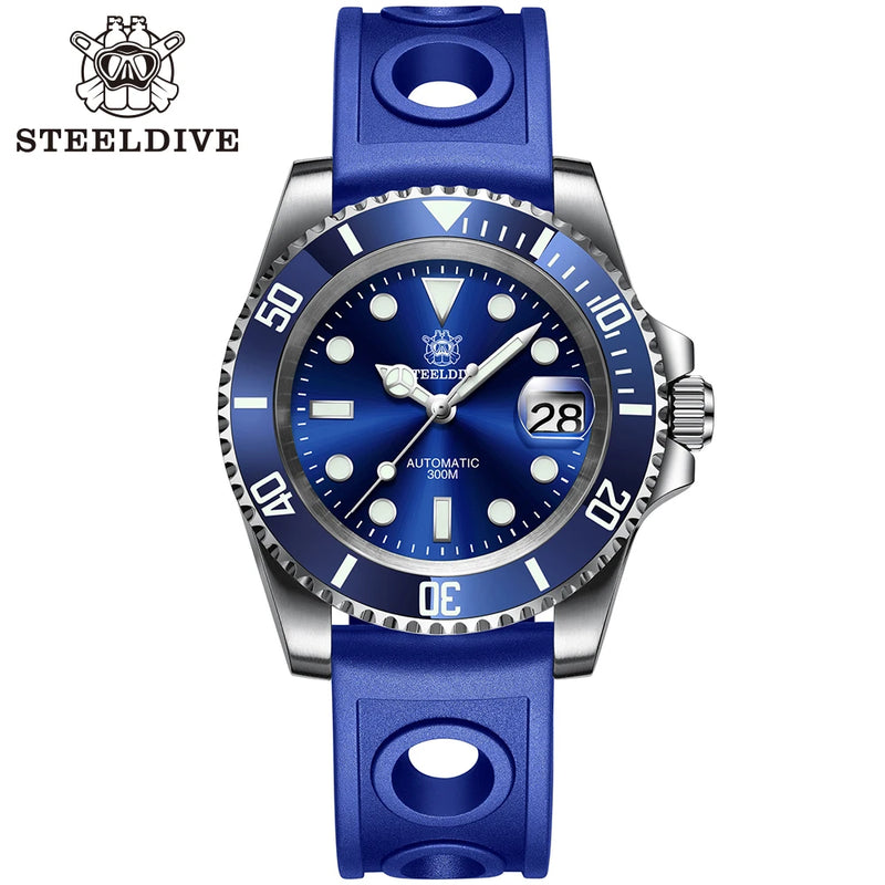 SD1953 Hot Selling Ceramic Bezel 41mm Steeldive 30ATM Water Resistant NH35 Automatic Mens Dive Watch Reloj
