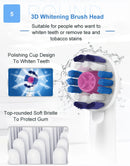 Cepillo de dientes eléctrico Oral B para adultos, recargable, con rotación, blanqueamiento 3D y cabezales de regalo.