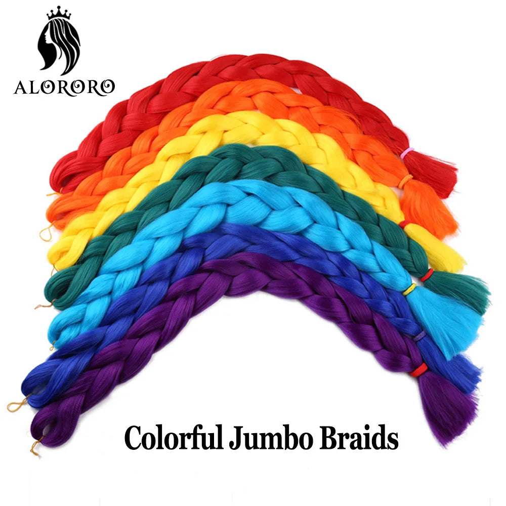 Alororo sintético jumbo trança cabelo 82 Polegada africano falso cabelo de alta temperatura fibra trança extensões de cabelo para mulher