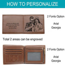 Engraved wallets for men Picture Wallet Trifold Short Ultra-thin Fashion Young Leather Wallet Money Clip Custom Photo Gift
