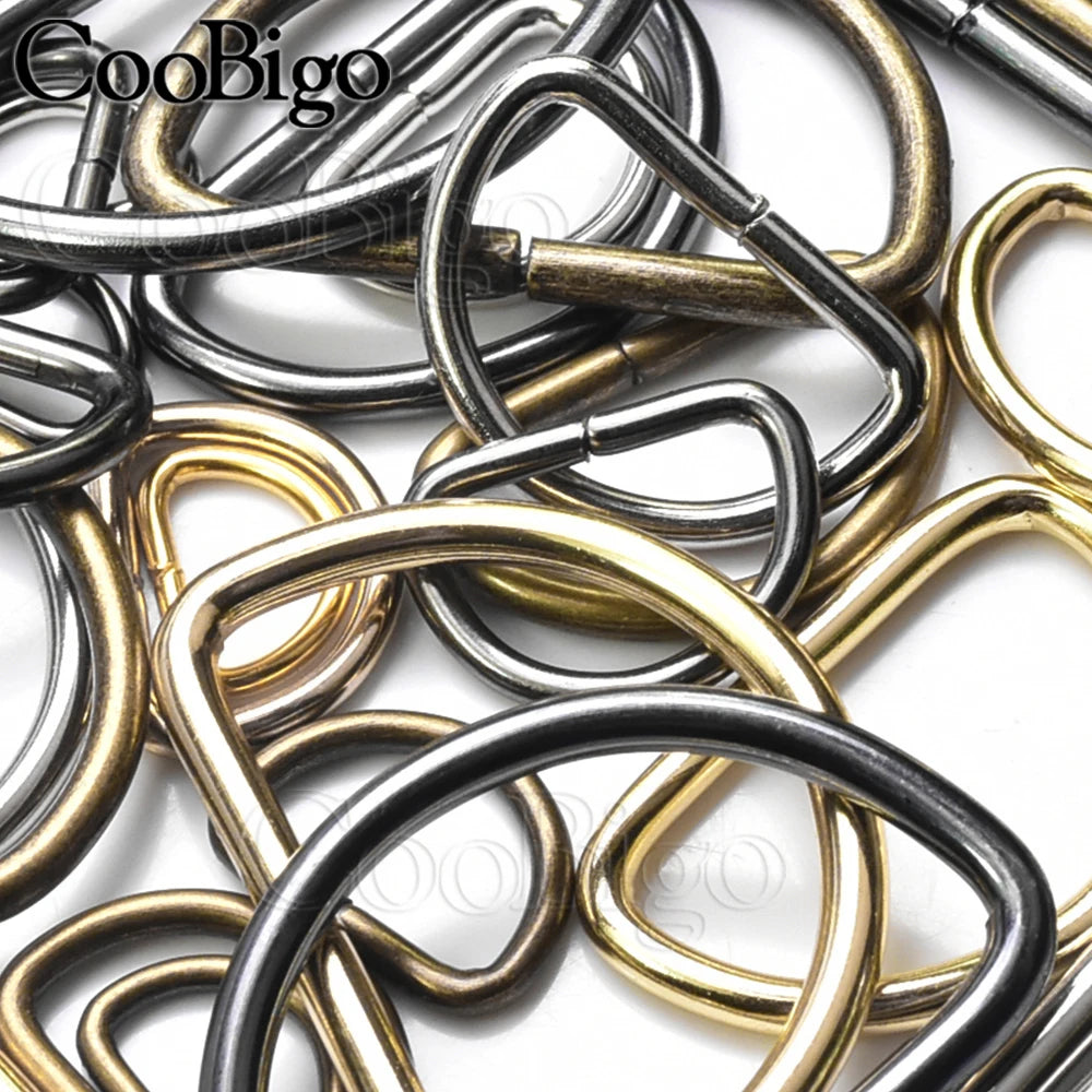 Metal D Ring D-rings Buckle for Belt Handbag Strap Bag Hardware Sewing Accessories 10mm 13mm 15mm 20mm 25mm 32mm 38mm 50mm
