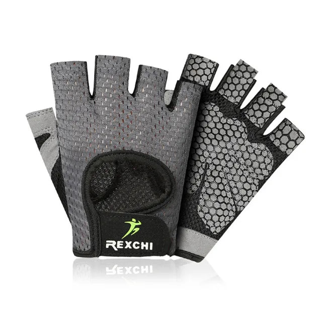 Professional Gym Fitness Gloves Power Weight Lifting Women Crossfit Workout Bodybuilding Half Finger Hand Protector 
