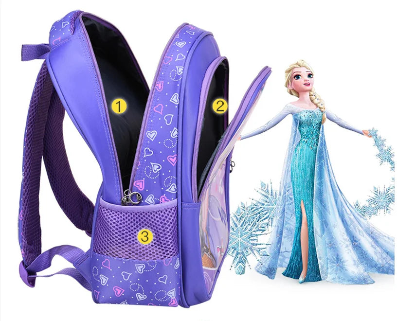 Cartoon schoolbag Frozen elsa Anna girls cute primary school bag kindergarten Cute backpack