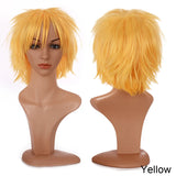 BENIHAIR Synthetic Wig Cosplay Wig White Red Green Blue Pink Yellow Hair Short Layered Wig Fake Hair Extension Men Women Party Wig