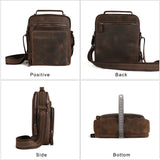 JOYIR New Genuine Leather Men Vintage Handbags Small Flap Men's Shoulder Bag Casual Office Messenger Bags Fashion Crossbody Bag