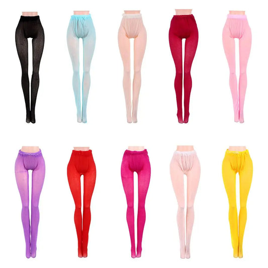Mini Elastic Leggings Doll Silk Stockings Dolls Pantyhose Colorful Pantyhose Bottoms Socks Miniature Clothes Suits 1/6