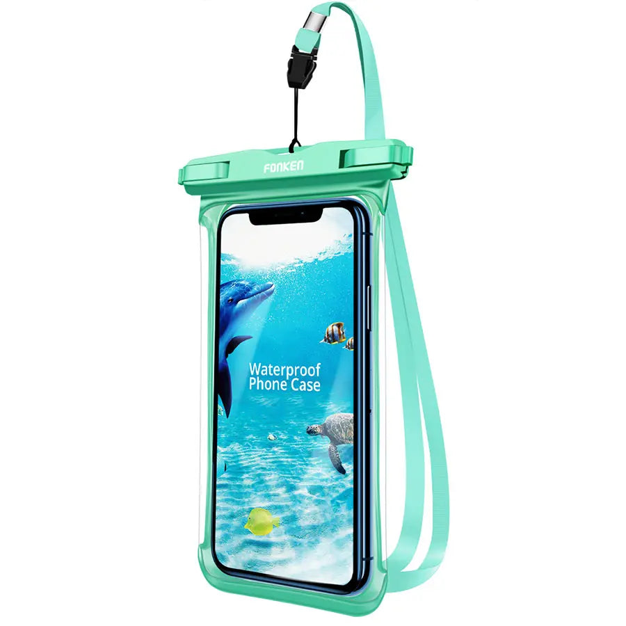 Funda impermeable FONKEN para teléfono, transparente, para la nieve, la selva tropical, bolsa seca, bolsa para natación, fundas grandes para teléfono móvil.