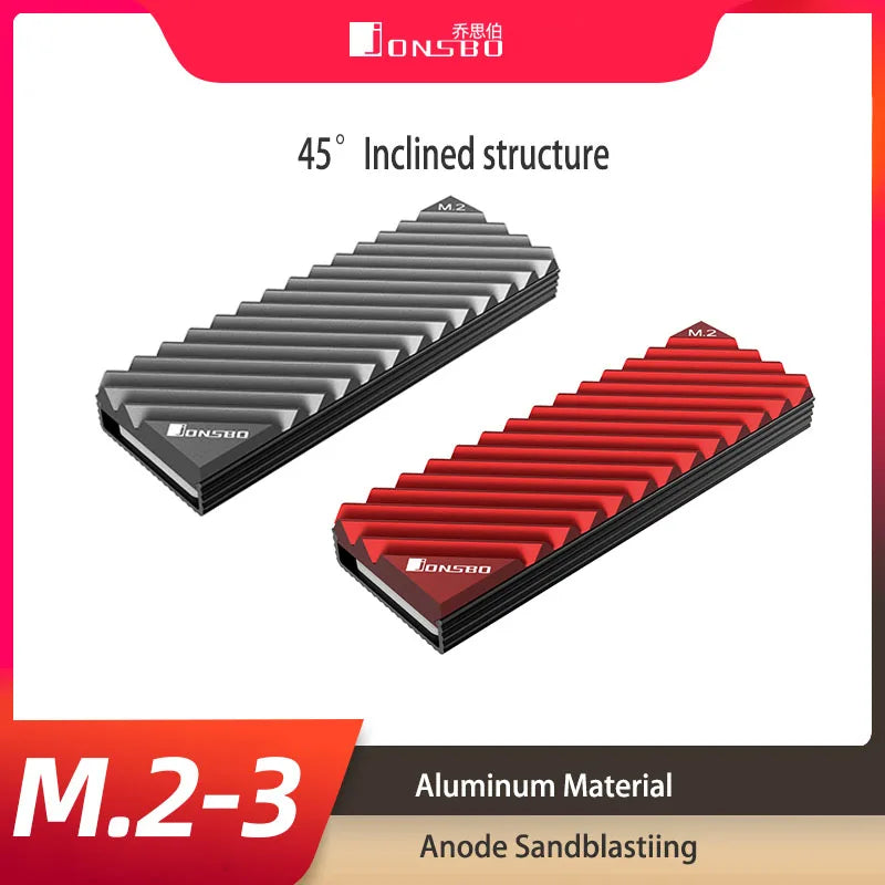 JONSBO M.2 2280 Solid State Hard Disk Aluminum Heatsink with Thermal Pad for m2 Desktop PC Thermal Gasket PC Accessories