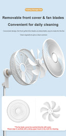 P30 Rechargeable Standing Fan 12 Inch 10800mAh Electric Folding Fan for Desktop Floor Wireless Portable Fans for Home Camping
